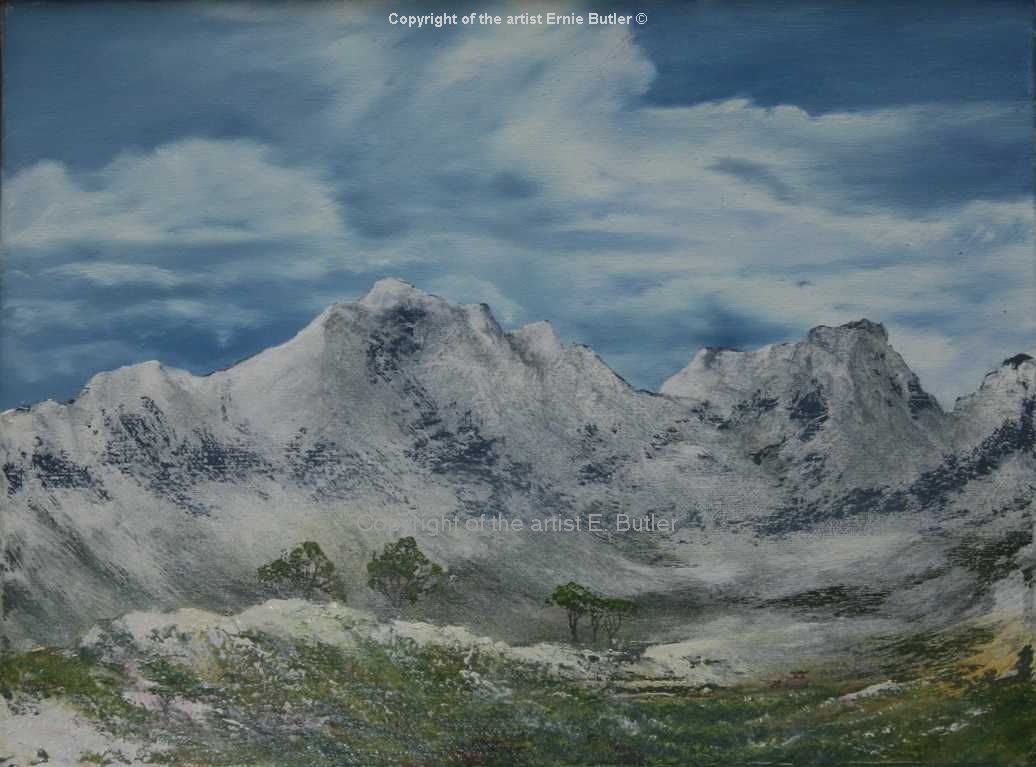 Oil painting print original Art  Loch Duich Scotland highlands